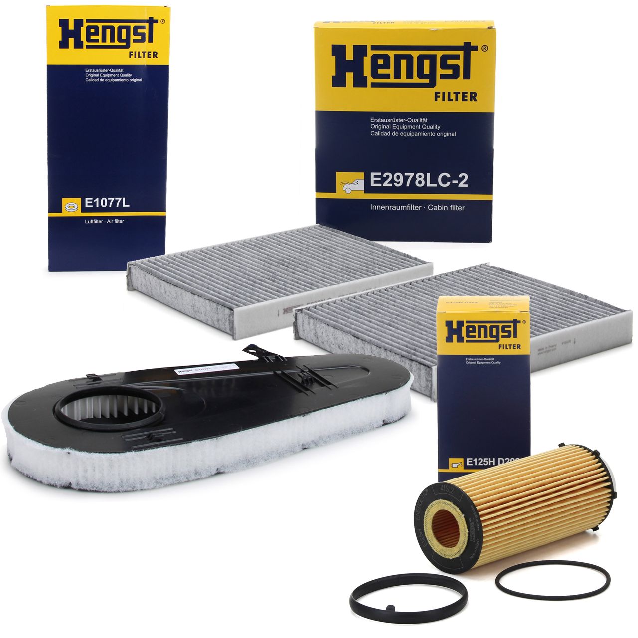 HENGST Filterset für BMW 5er F10 F11 F07 525d 530d 535d + 7er F01-04 740d N57