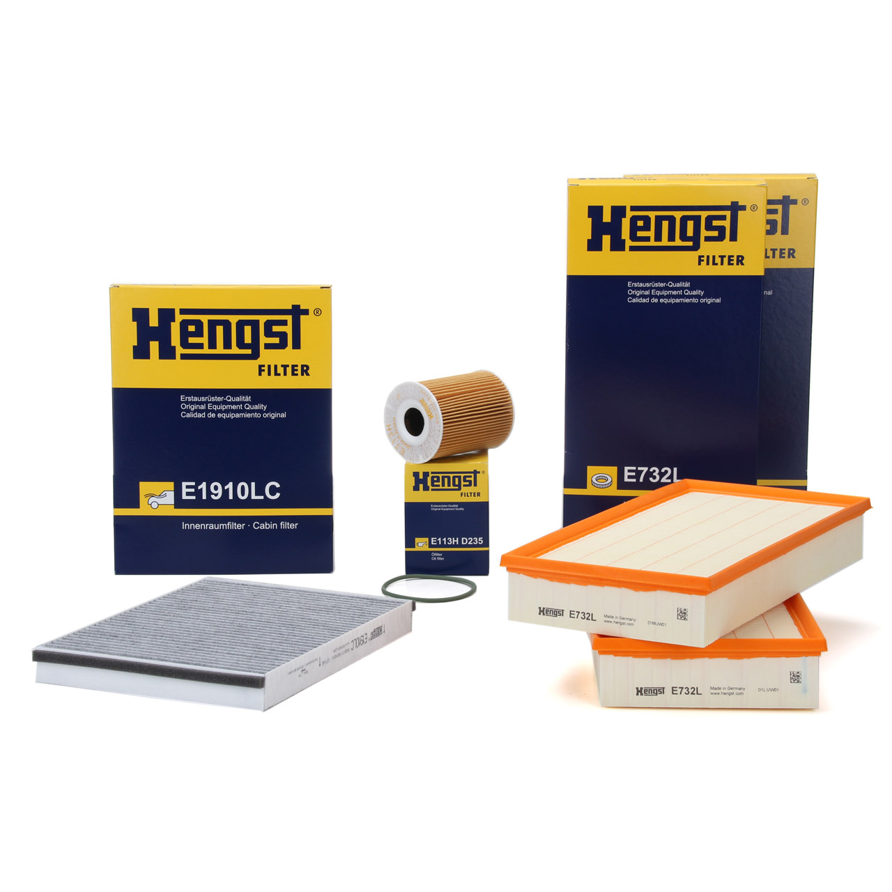 HENGST Filterset PORSCHE Cayenne (9PA) S 4.8 + GTS 4.8 + Turbo S 4.8 385-550 PS