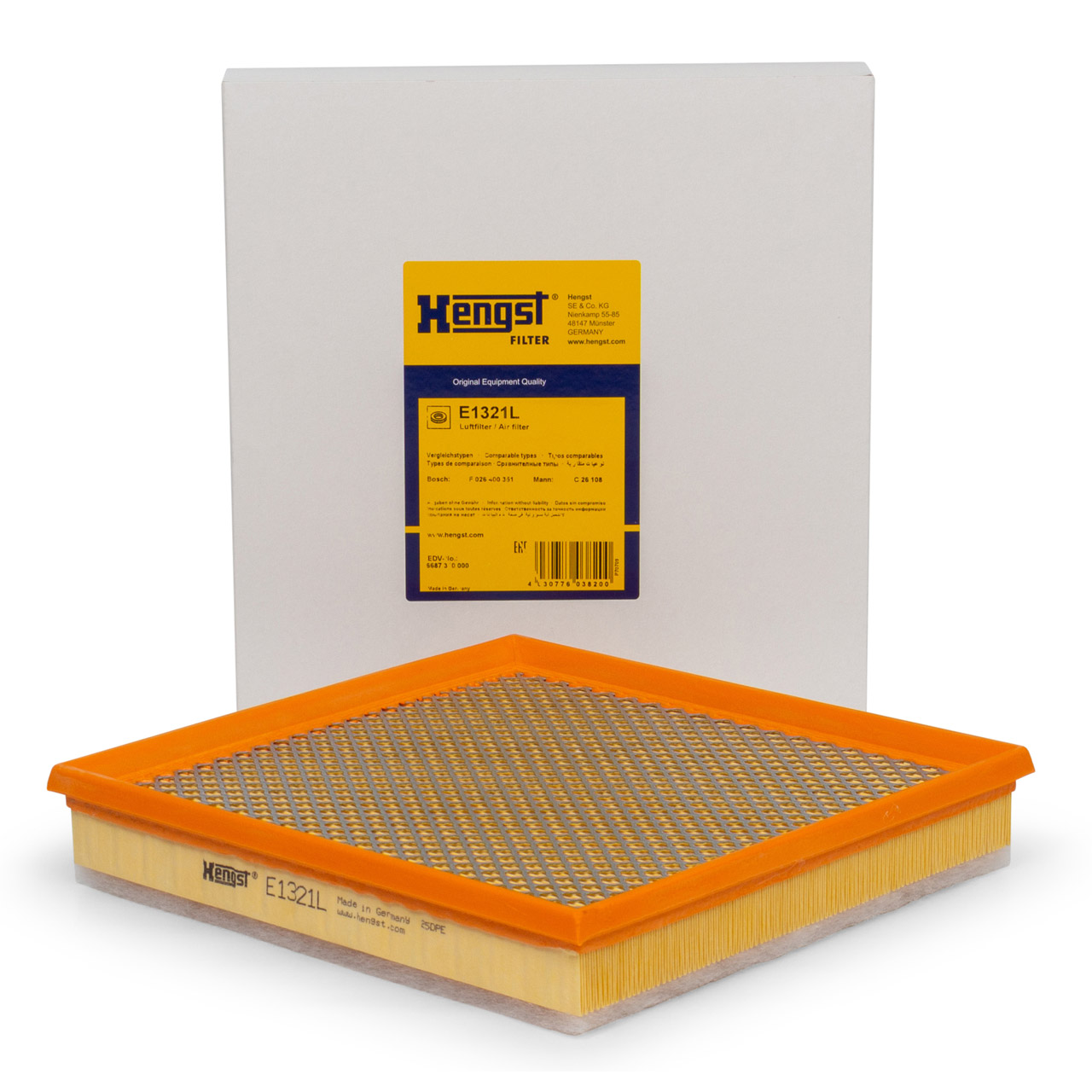 HENGST E1321L Luftfilter f&uuml;r OPEL Astra J GTC 1.8 2.0 OPC Zafira Tourer C 1.8 834622
