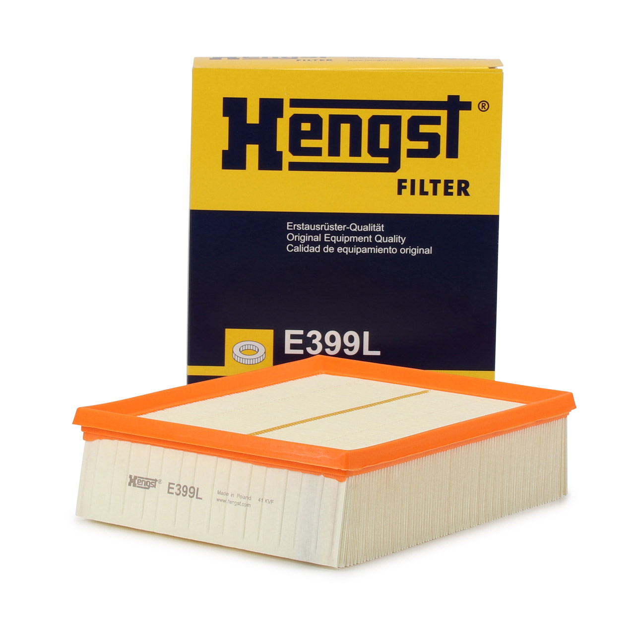 HENGST E399L Luftfilter Motorluft für AUDI A4 (B6 B7) SEAT EXEO (3R) 06C133843