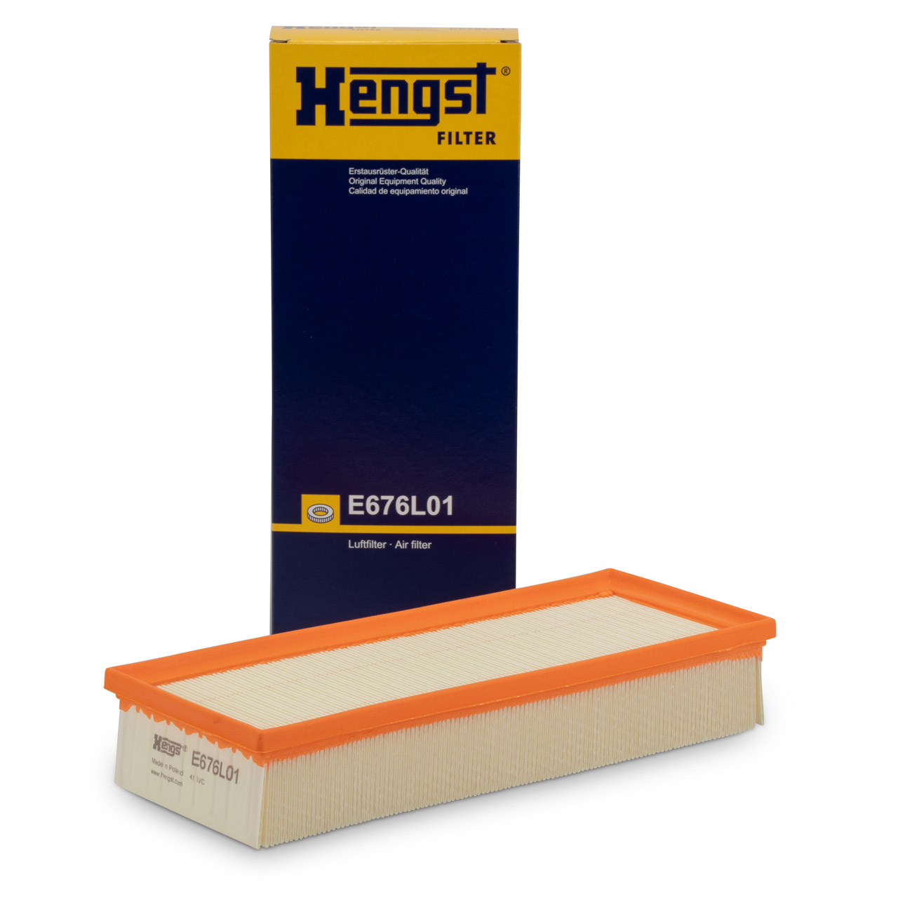 HENGST E676L01 Luftfilter AUDI A4 B8 A5 (8T 8F) Q5 8RB 1.8/2.0 TFSI 2.0 TDI