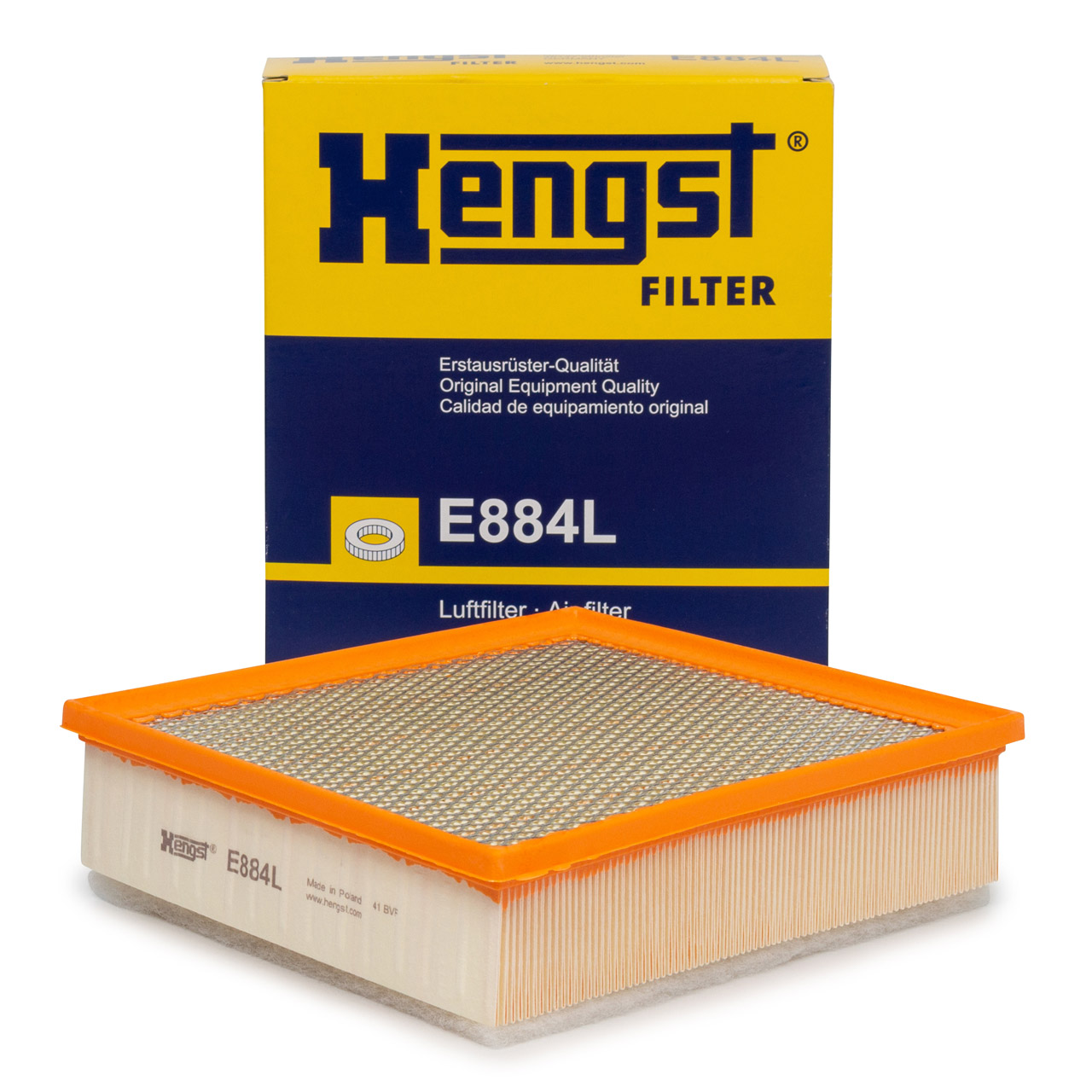 HENGST E884L Luftfilter FORD Focus 2 2.5 ST Kuga 1 Mondeo 4 S-Max (WA6) 2.5