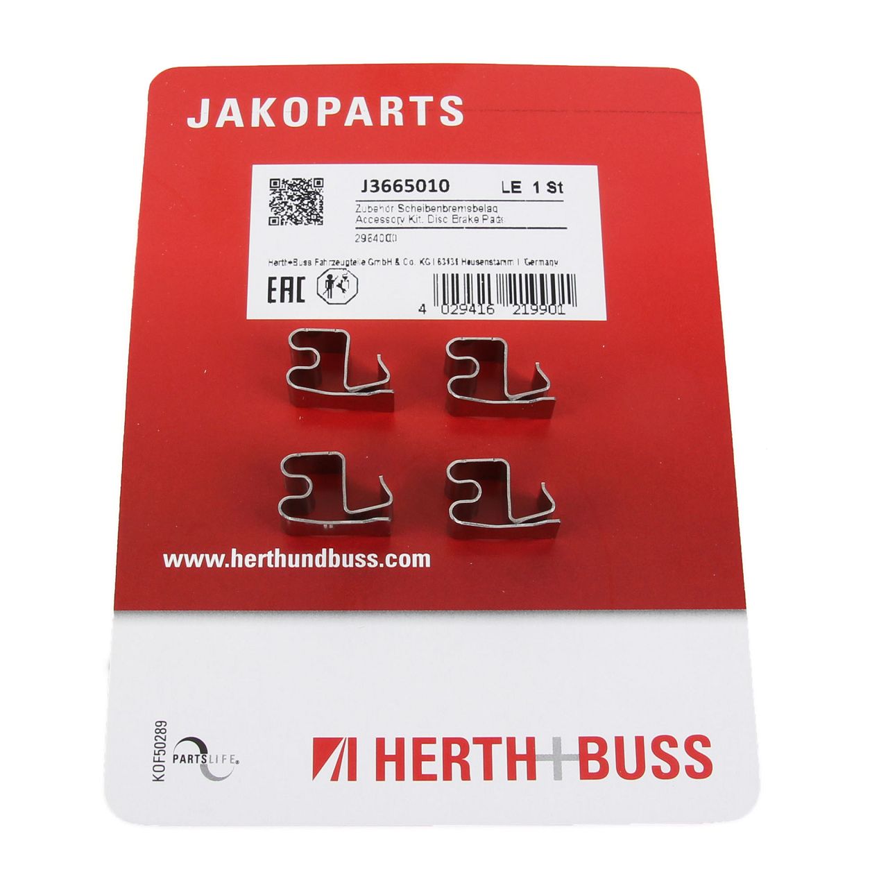 HERTH+BUSS JAKOPARTS Bremsbeläge Zubehörsatz für HONDA MITSUBISHI SMART hinten