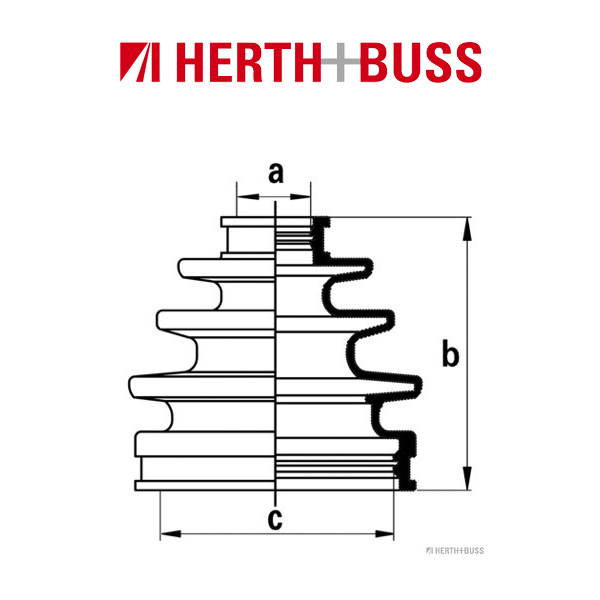 HERTH+BUSS JAKOPARTS Axle Boot Set for LEXUS ES and TOYOTA 4Runner (Front, Wheel Side)