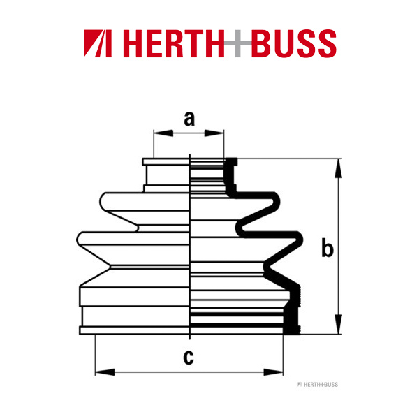 HERTH+BUSS JAKOPARTS Achsmanschetten Satz SUBARU Legacy 3 BH 3.0 H6 AWD MAZDA radseitig