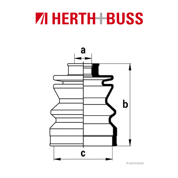 HERTH+BUSS JAKOPARTS Achsmanschetten Satz SUBARU Justy 2 1.3 GX 4x4 68 PS vorne radseitig