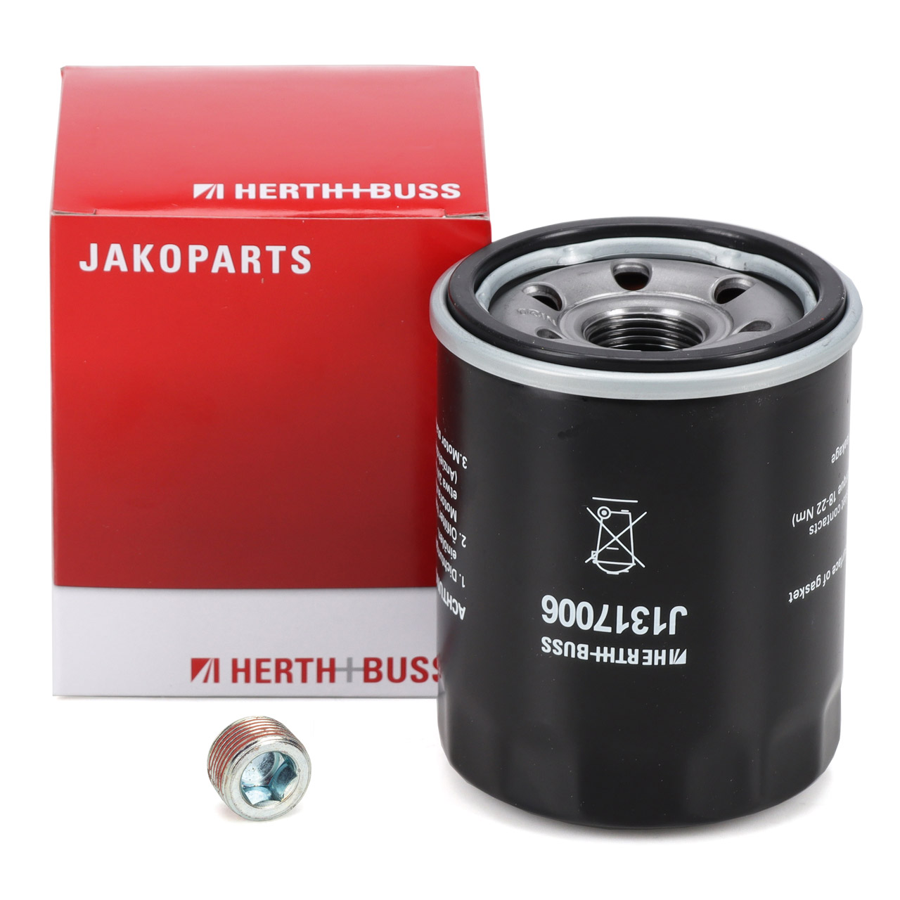 HERTH+BUSS JAKOPARTS Ölfilter + Schraube FIAT 500 500L Doblo Panda Punto Tipo 1.2 1.4