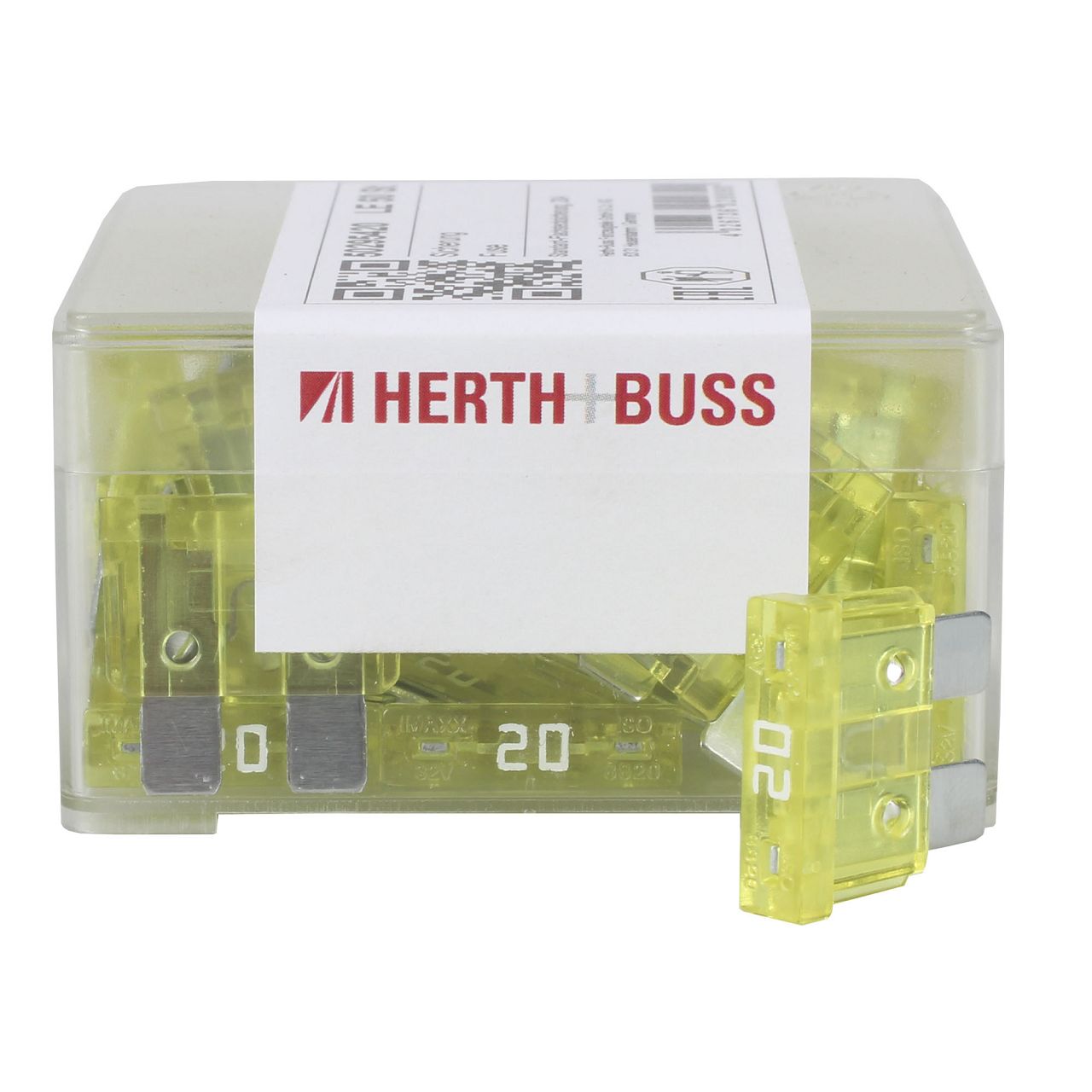 50x HERTH+BUSS ELPARTS Sicherung STANDARD-Flachstecksicherung 20A bis 32V GELB