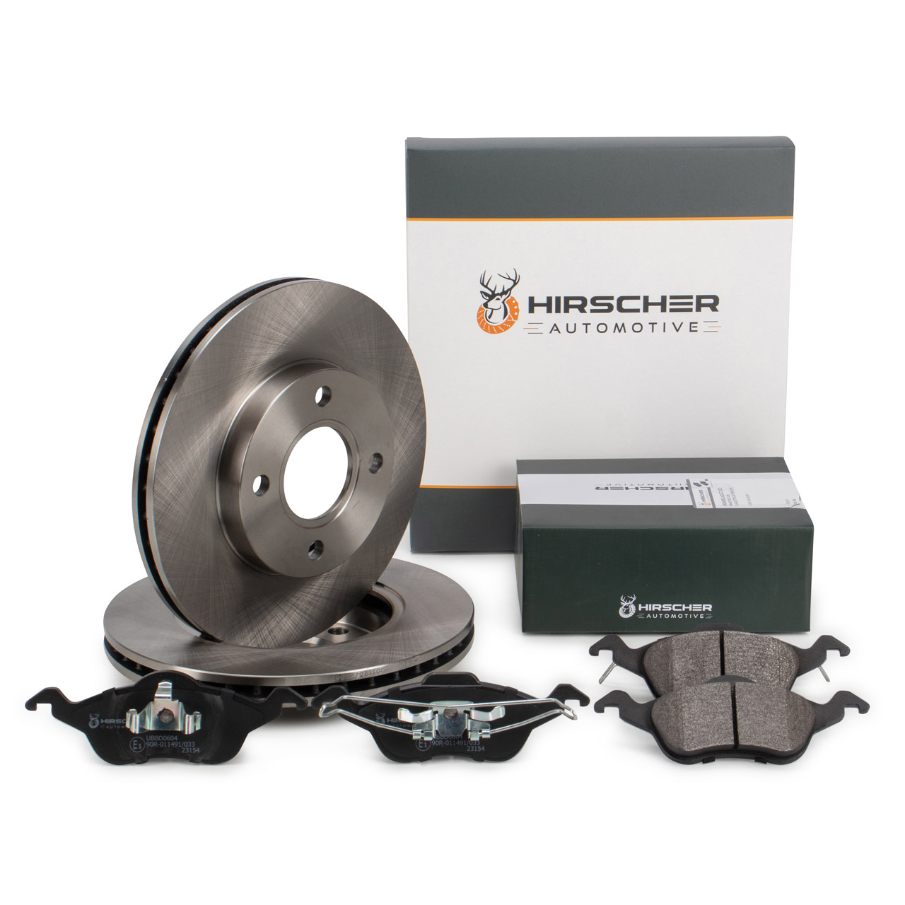 HIRSCHER Bremsscheiben + Bremsbeläge FORD Focus 1 MK1 1.4-2.0 16V 1.8 DIESEL vorne