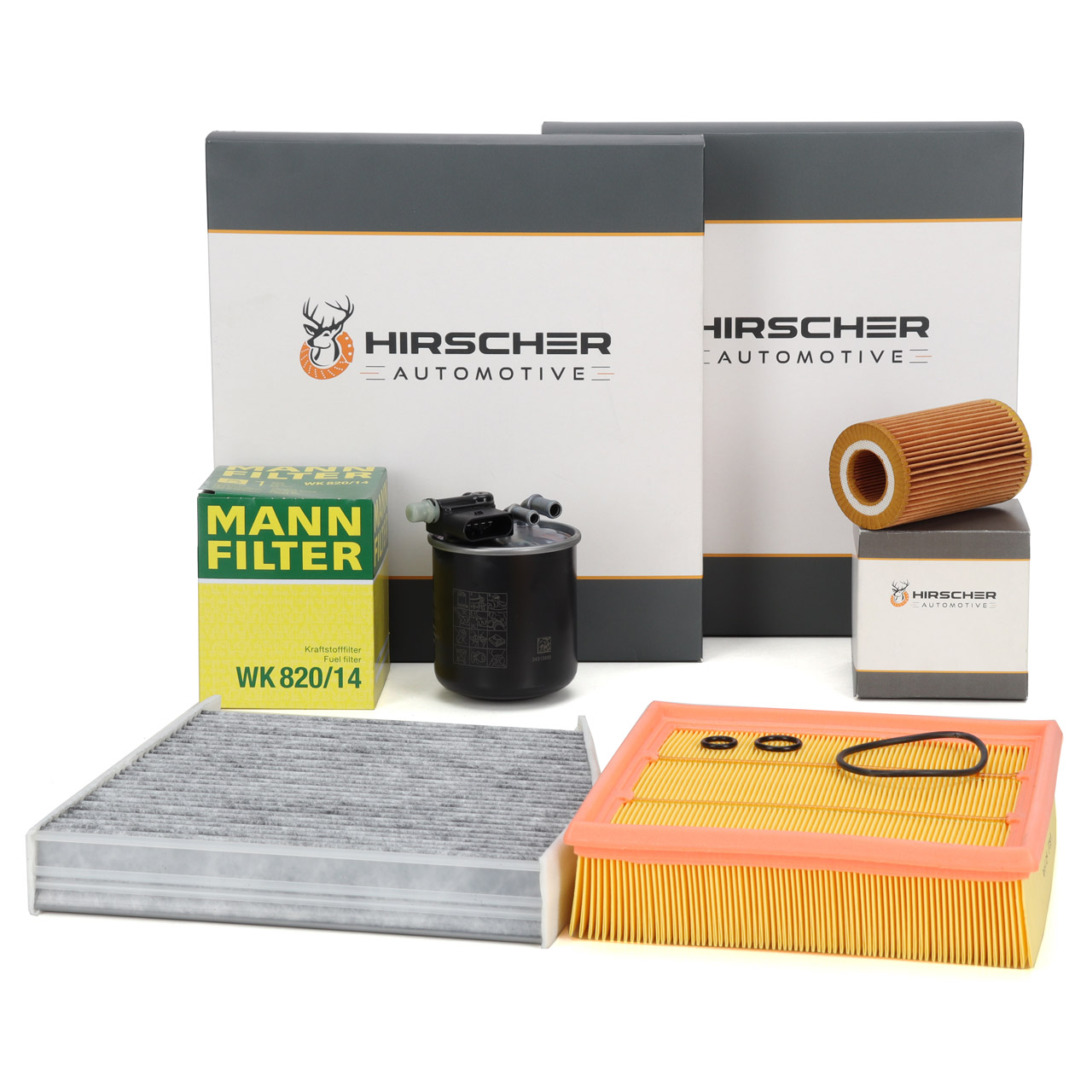 HIRSCHER Filterset 4-tlg MERCEDES W176 W246 W242 C117 X117 X156 180-220CDI OM651