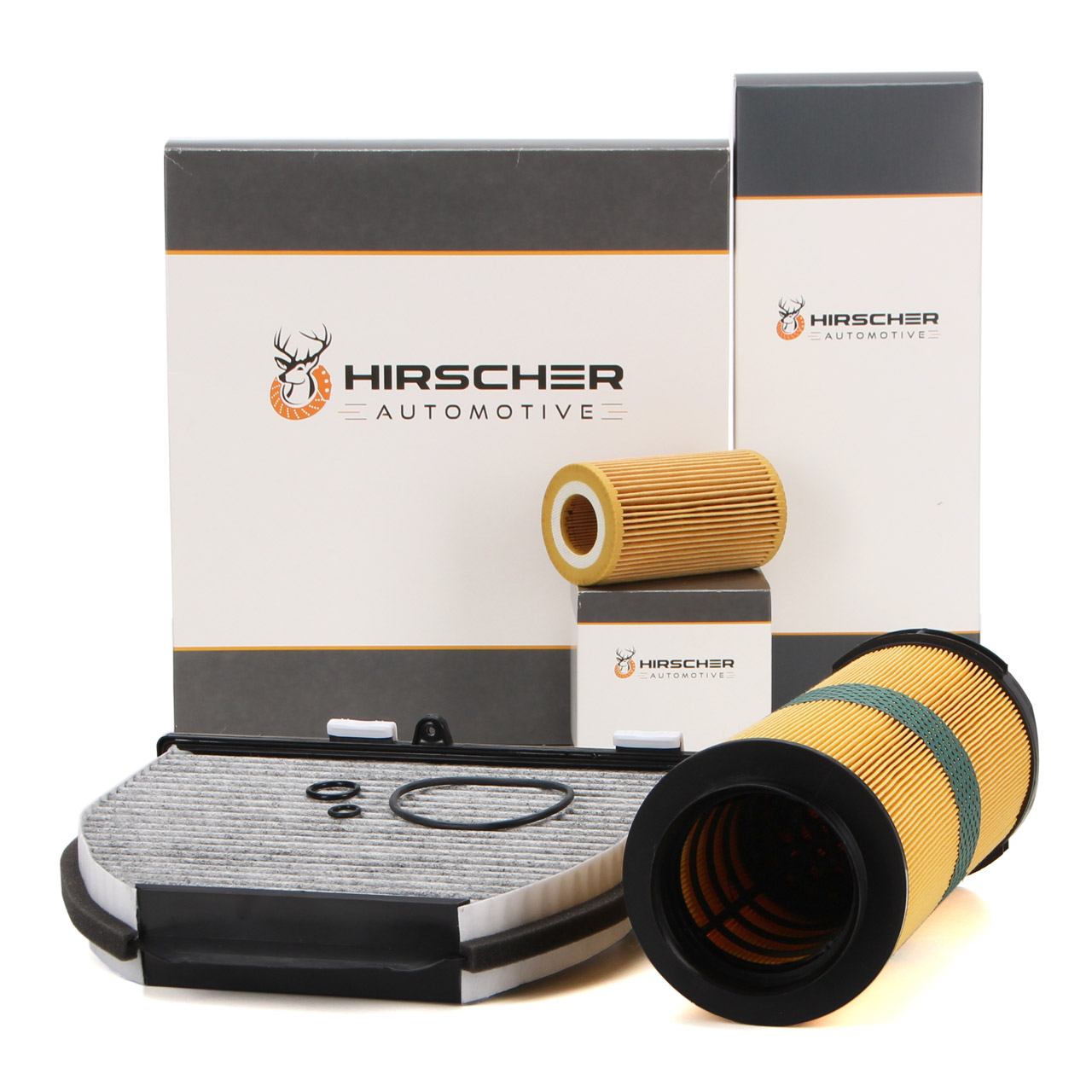 HIRSCHER Filterset 3-tlg MERCEDES W204 S204 C200CDI 136 PS + C220CDI 163/170 PS OM646