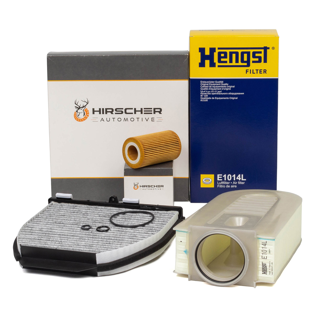 HIRSCHER Filter-Set 3-tlg MERCEDES W204 S204 C218 W212 S212 X204 180-250 CDI OM651