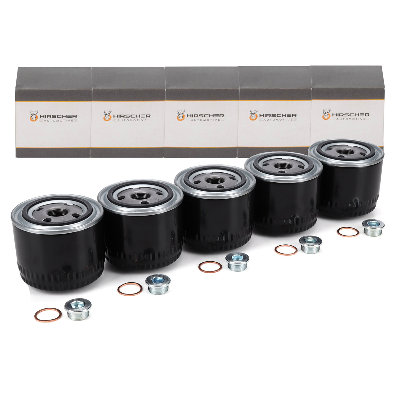 5x HIRSCHER Ölfilter + Schraube für FIAT Ducato 244 250 IVECO Daily 3 4 5 6 2.3 DIESEL