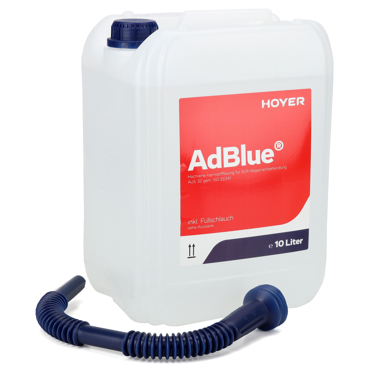 10L 10 Liter HOYER AdBlue® NOX-Reduktionsmittel Harnstofflösung + TROPFFREI Befüllschlauch