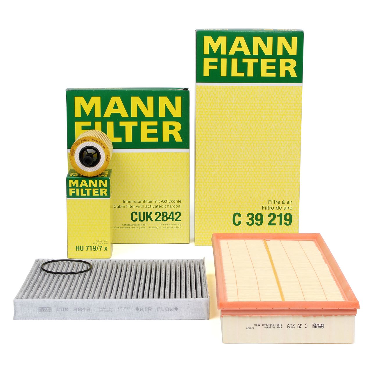 MANN Filterset Filterpaket 3-tlg VW Touareg (7L) 2.5 R5 TDI 163/174 PS