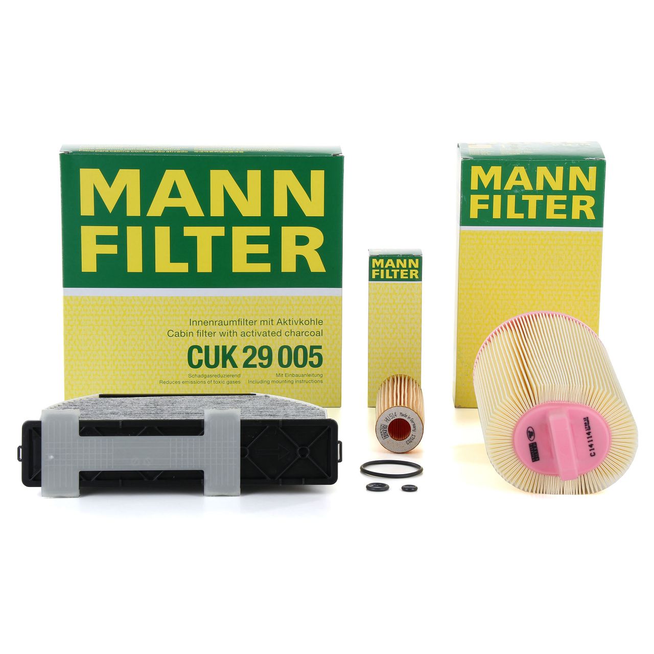 MANN Filterset MERCEDES W204 C180/200 Kompressor C200CGI W212 E200NGT M271