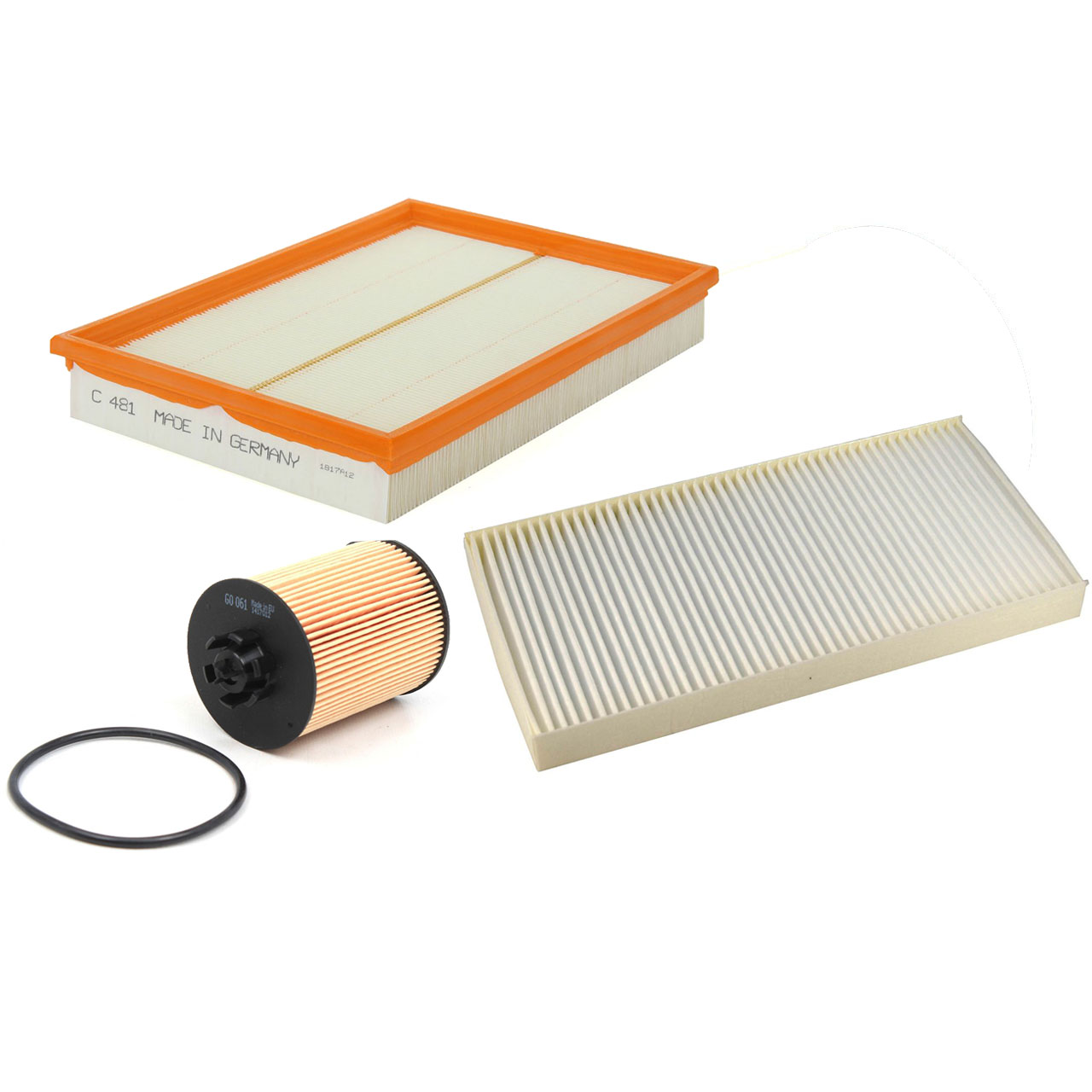 3-piece filter set for OPEL CORSA C, COMBO, and TIGRA B 1.0, 1.2, and 1.4 engines up to engine code 19MA9234