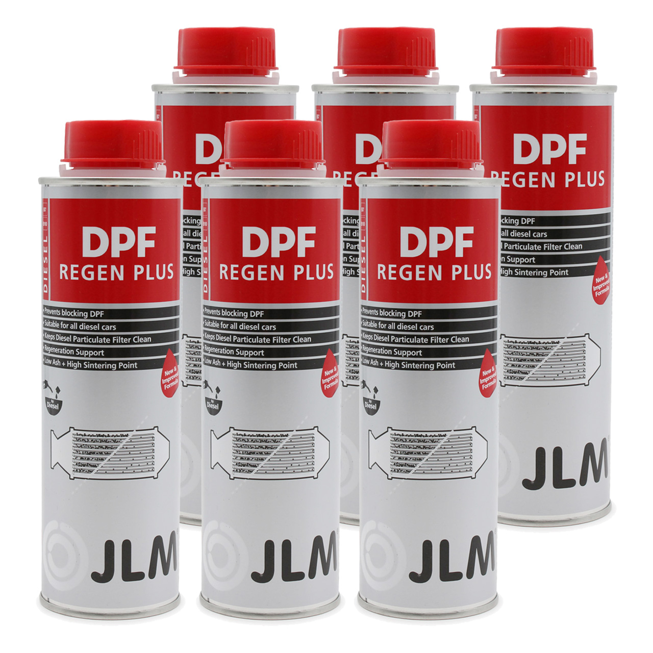 6x 250ml JLM J02200 DPF ReGeneration Plus Additiv für Dieselpartikelfilter