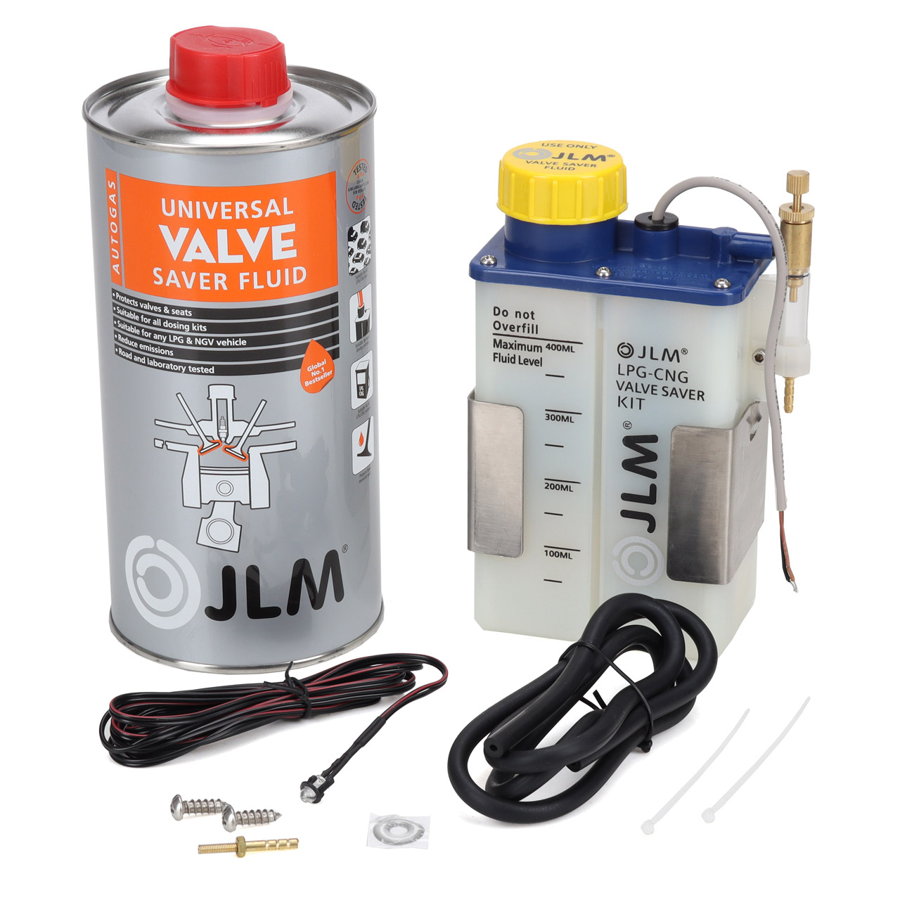 JLM Ventilschutzkit Dosiermodul Additivbehälter mit LED + 1L JLM Valve Saver Fluid