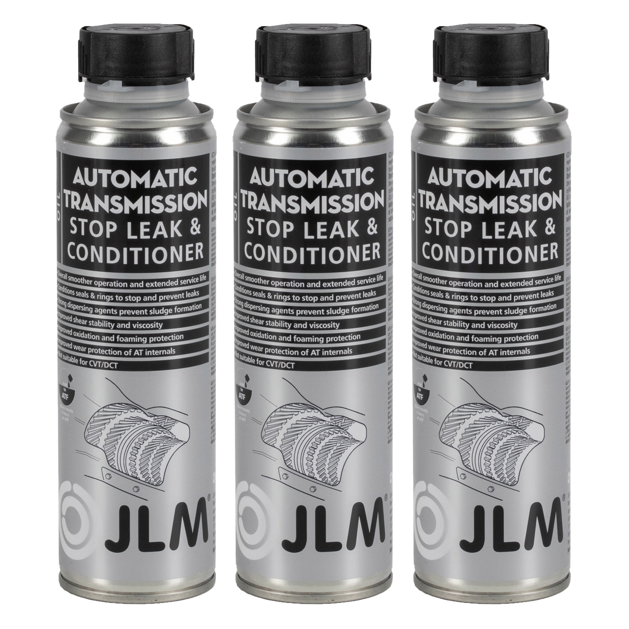 3x 250ml JLM Automatic Transmission Stop Leak & Conditioner Getriebe Abdichter Leck-Stop