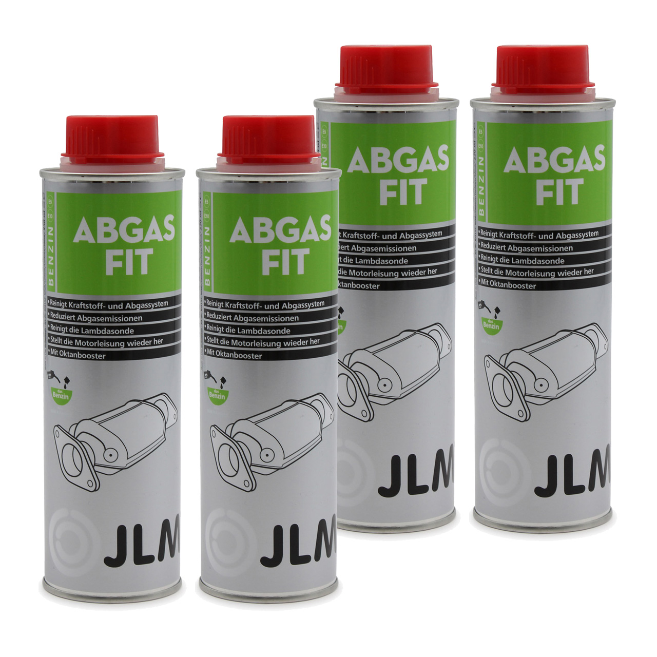 4x 250ml JLM J03152 Benzin Abgas Fit Katalysator Reiniger Lambdasondenreiniger