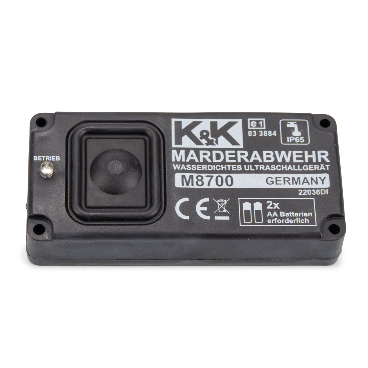 K&K M8700 Marderabwehrgerät wasserdichtes Ultraschallgerät Batteriebetrieb