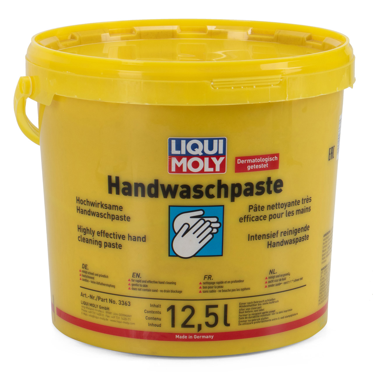 LIQUI MOLY 3363 Handwaschpaste Handwaschcreme Handseife Handreiniger 12,5 Liter