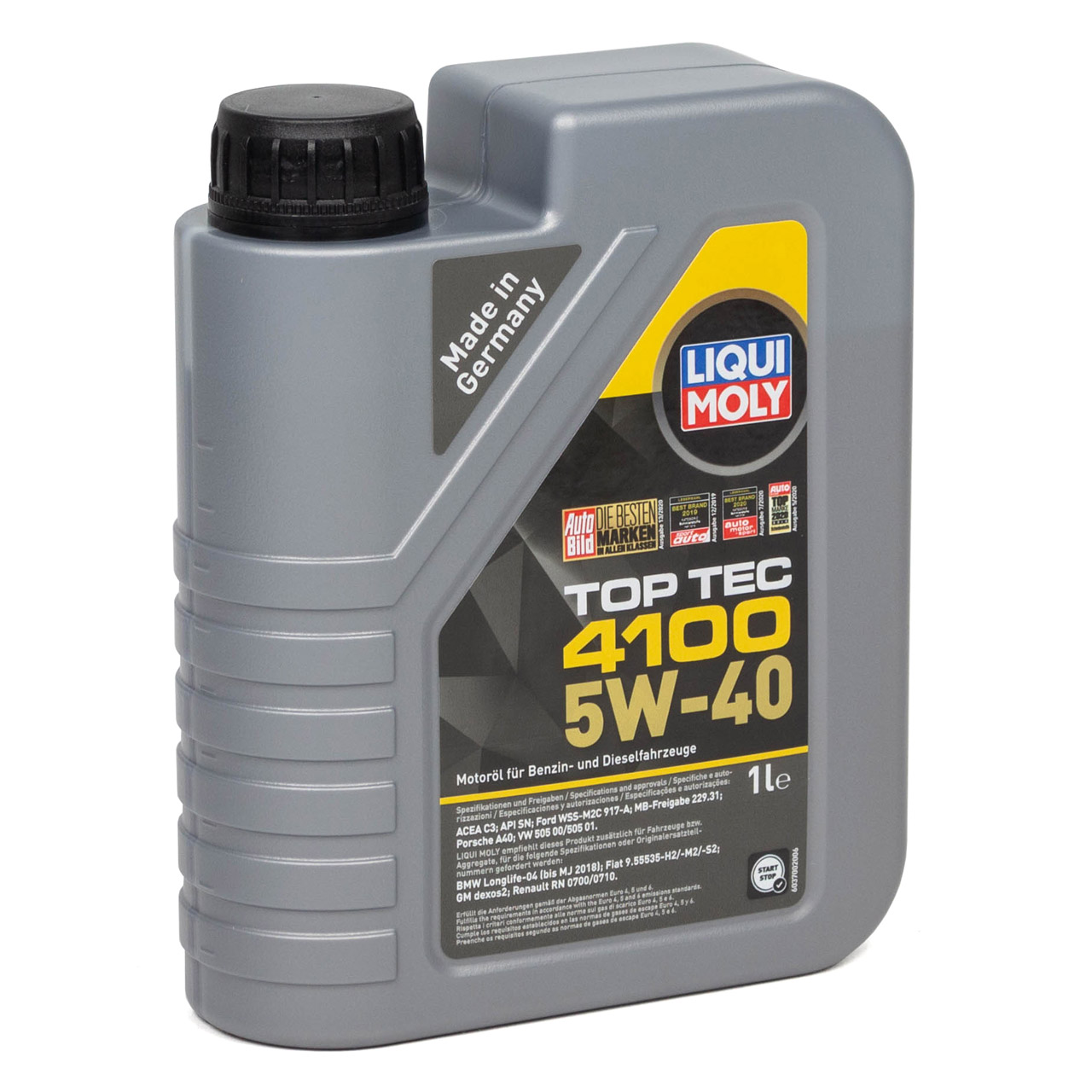 6L 6 Liter LIQUI MOLY Motoröl Öl TOP TEC 4100 5W40 5W-40 MB 229.31 VW 505.00/01