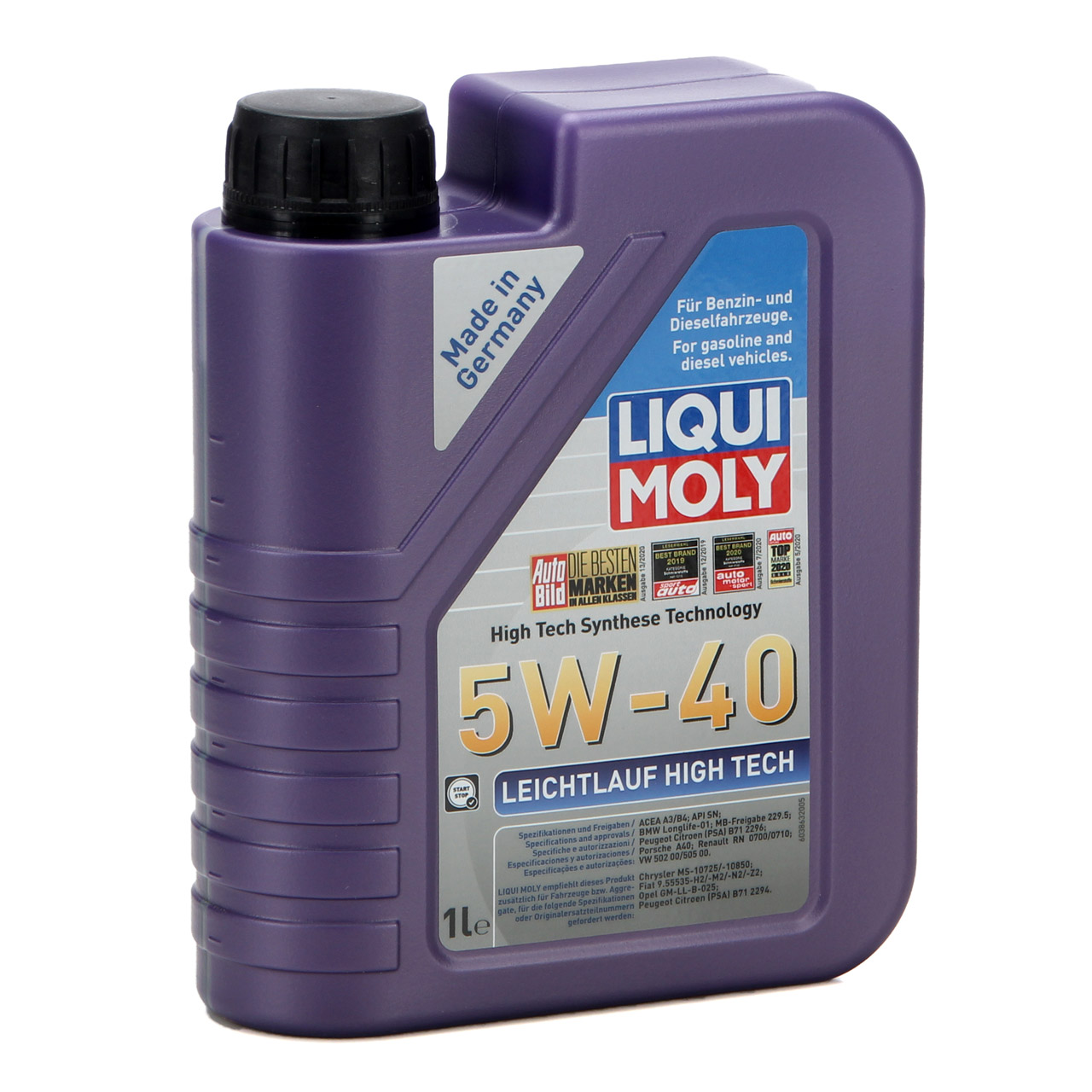 3L 3 Liter LIQUI MOLY Motoröl Öl Leichtlauf HIGH TECH 5W40 BMW LL-01 MB 229.5