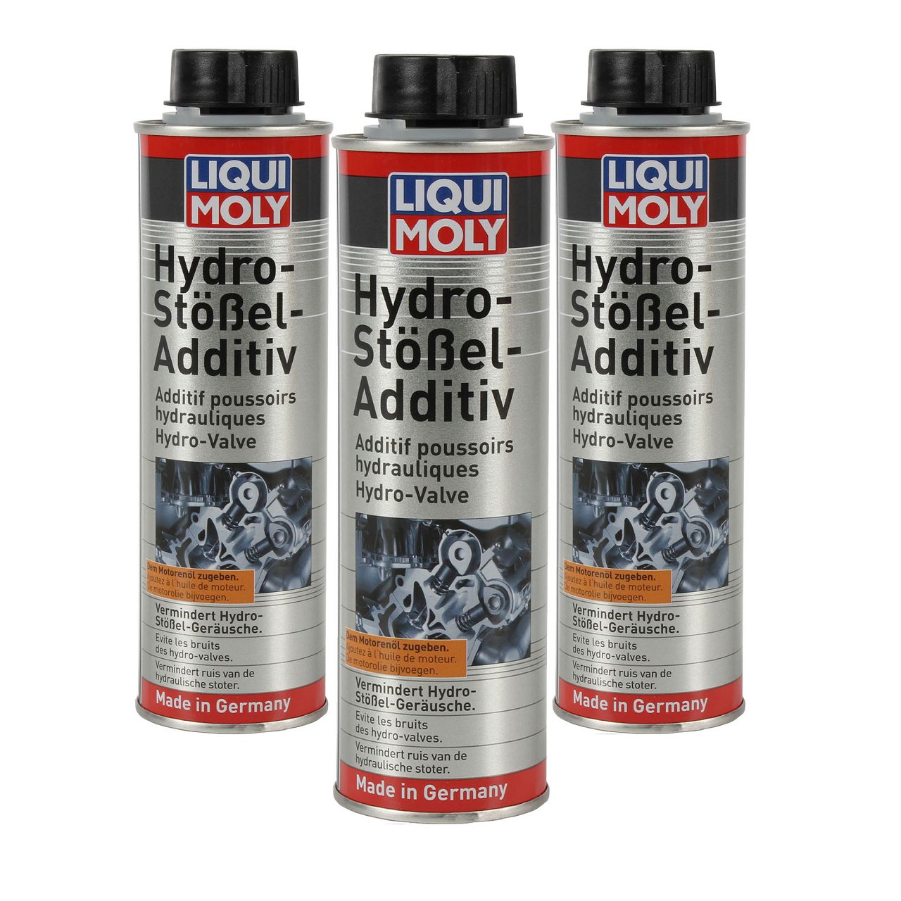 3x 300ml LIQUI MOLY 1009 Hydro-Stößel-Additiv Hydrostößel Reiniger Öl  Additiv 