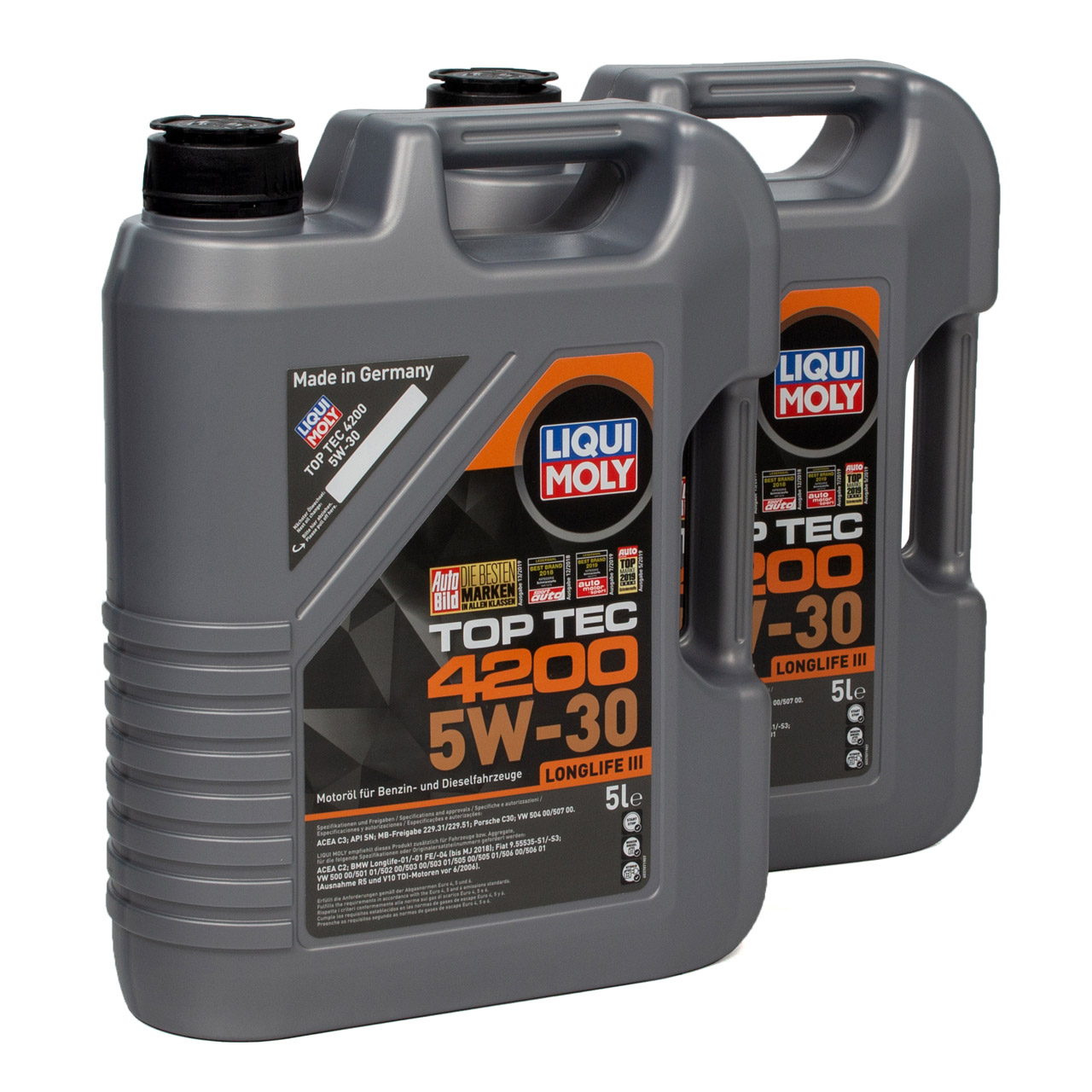 10L 10 Liter LIQUI MOLY Motoröl Öl TOP TEC 4200 5W30 5W-30 3707 VW 504.00 507.00