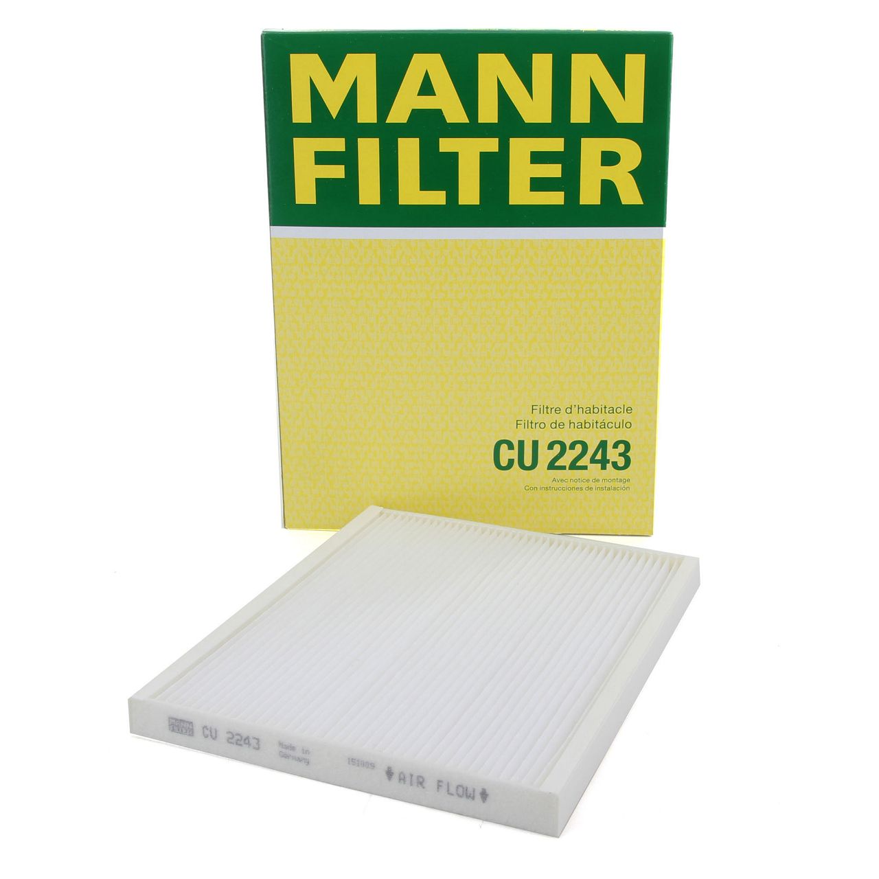 MANN CU2243 Innenraumfilter Pollenfilter OPEL Adam Corsa D E FIAT Grande / Punto (199_)