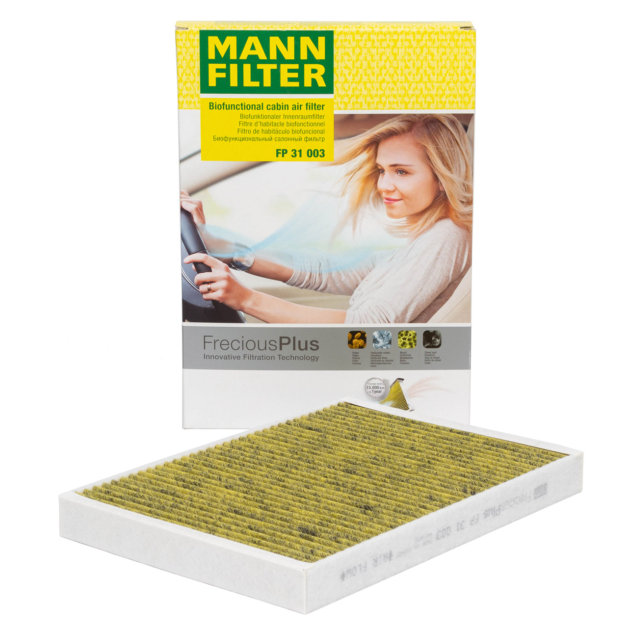 MANN FP31003 FreciousPlus Innenraumfilter für AUDI A4 B9 A5 F5 A6 C8 A7 A8 E-Tron Q5 Q7 Q8