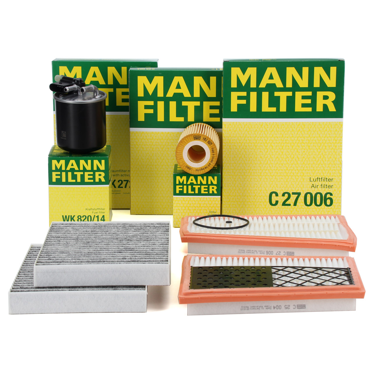 MANN Filterset 4-tlg MERCEDES S-Klasse W221 S 350 BlueTEC 258 PS OM642