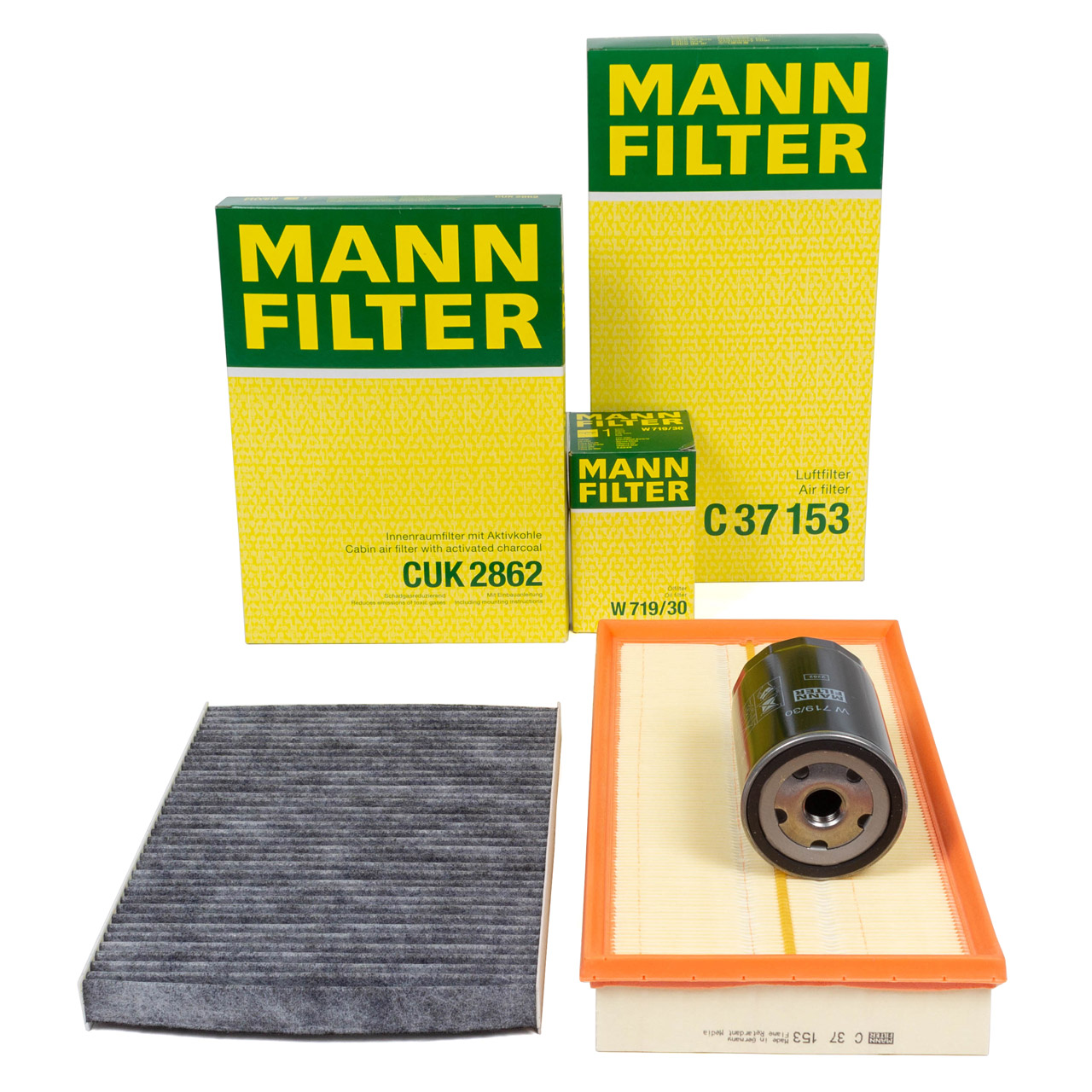 MANN Filter-Set 3-tlg VW Golf 4 Bora New Beetle AUDI A3 8L1 1.6 1.8 / T 2.0 100-180 PS