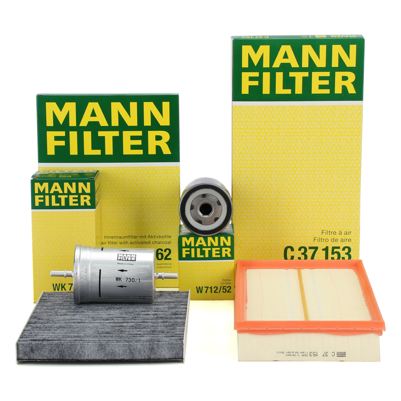 MANN Filterset Filterpaket Inspektionskit 4-tlg VW Golf 4 Bora 1.6 FSI 110 PS