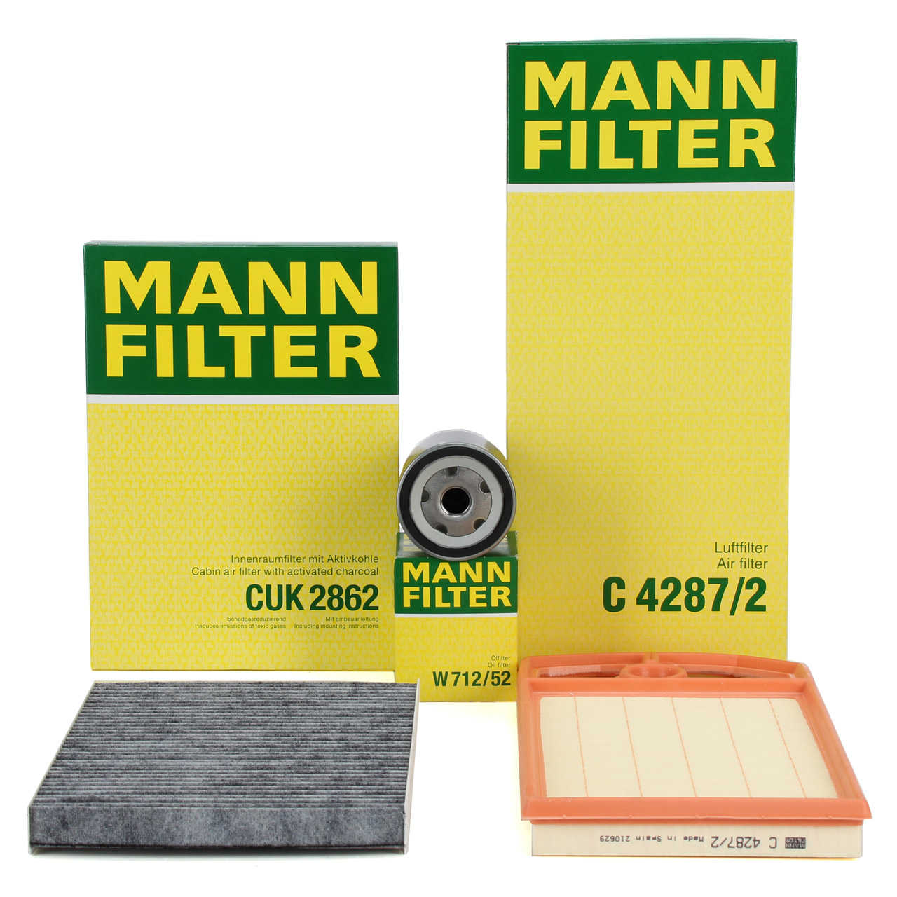MANN Filterset Filterpaket Inspektionskit 3-tlg VW Golf 4 Bora 1.6 FSI 110 PS