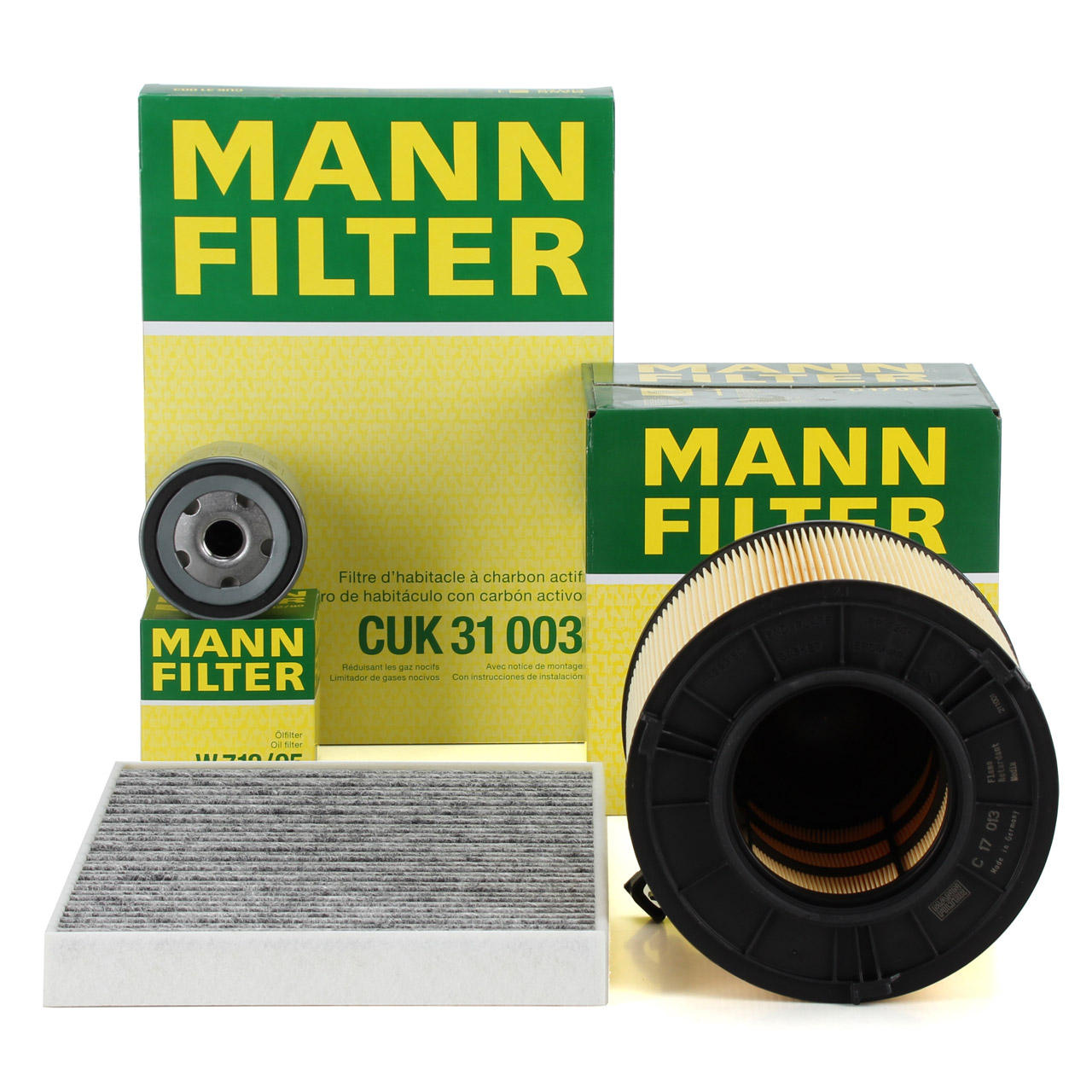 MANN Filterset Filterpaket Inspektionskit AUDI A4 (B9) A5 (F5) 1.4 TFSI 150 PS