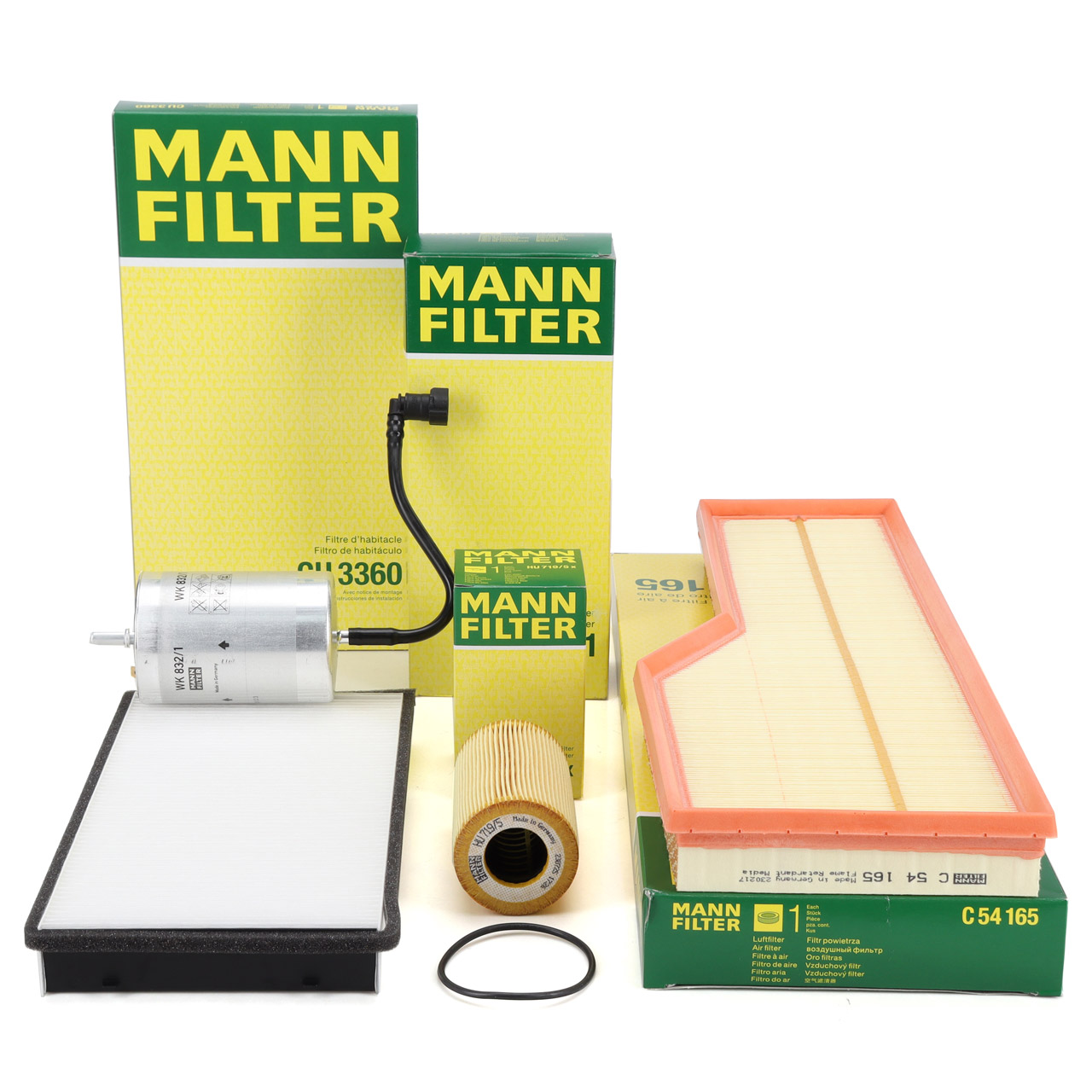 MANN Filterset Filterpaket 4-tlg PORSCHE 996 3.4/3.6 Carrera / S 301/320/345 PS