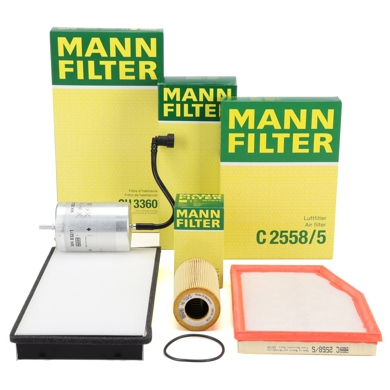 MANN Filterset Filterpaket 4-tlg PORSCHE Boxster (986) 2.5 2.7 S 3.2 204-266 PS