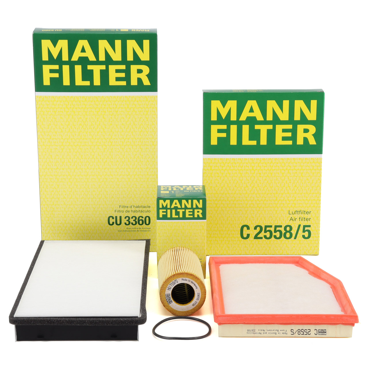 MANN Filterset Filterpaket 3-tlg PORSCHE Boxster (986) 2.5 2.7 S 3.2 204-266 PS