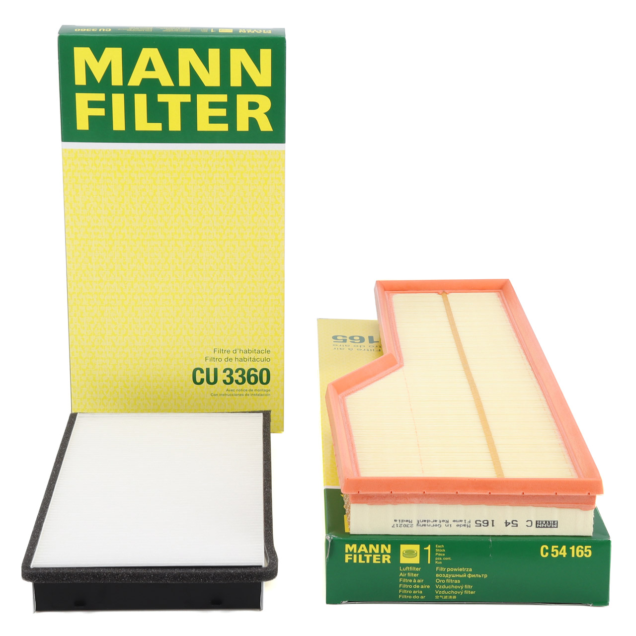 MANN Innenraumfilter + Luftfilter PORSCHE 996 997 3.4/3.6/3.8 Carrera / S 301-381 PS