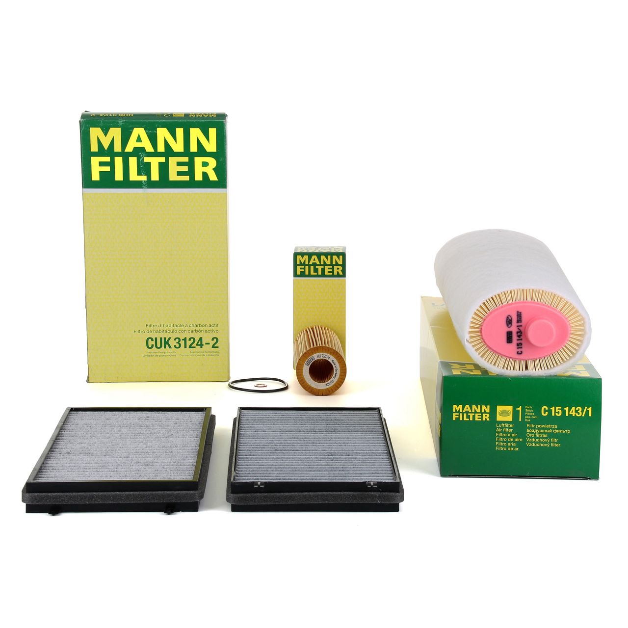 MANN Filter-Set 3-tlg BMW 7er E65 E66 E67 730d 204/211/218 PS + 730Ld 231 PS M57