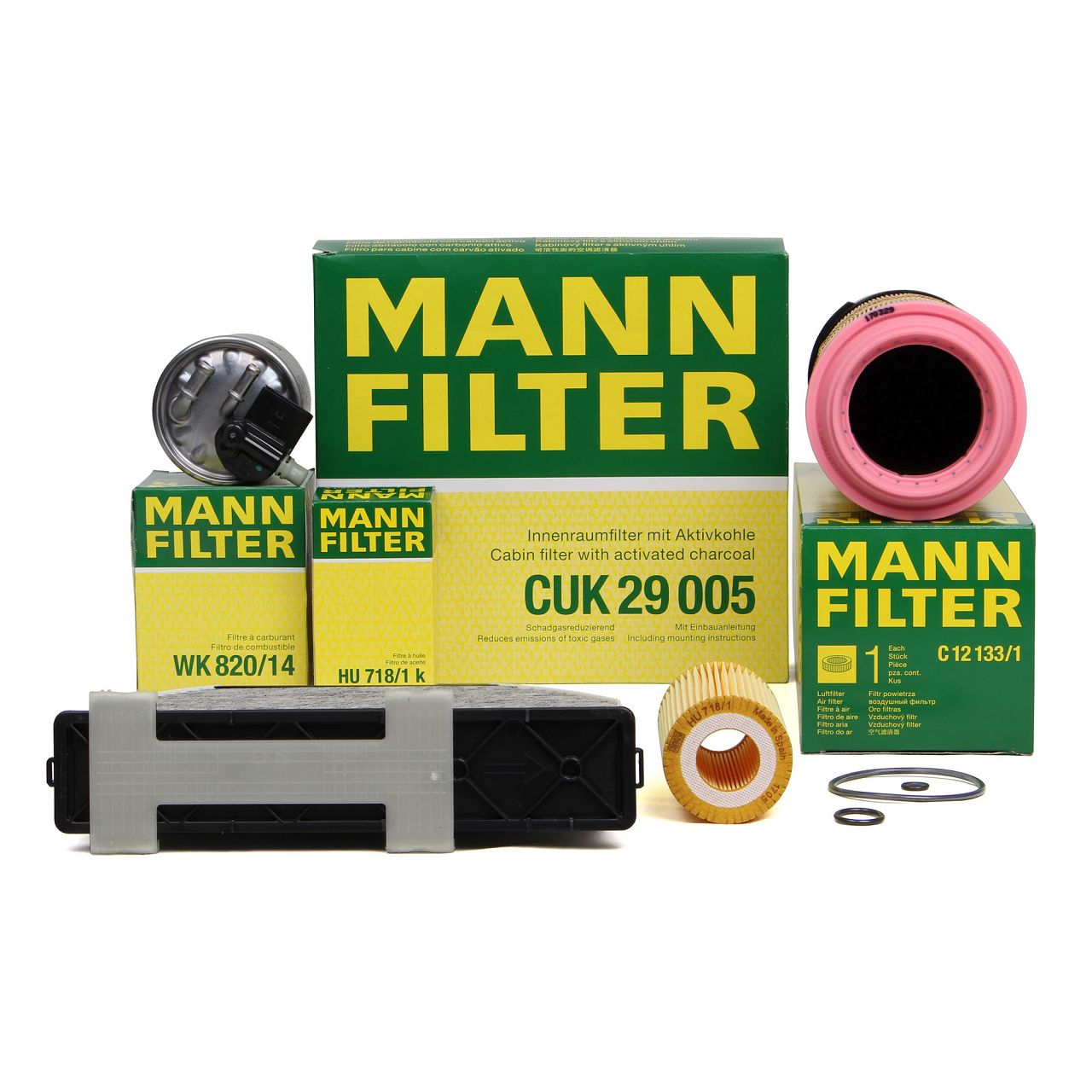 MANN Filter-Set 4-tlg MERCEDES C-Klasse W204 S204 C220CDI 170 PS OM646