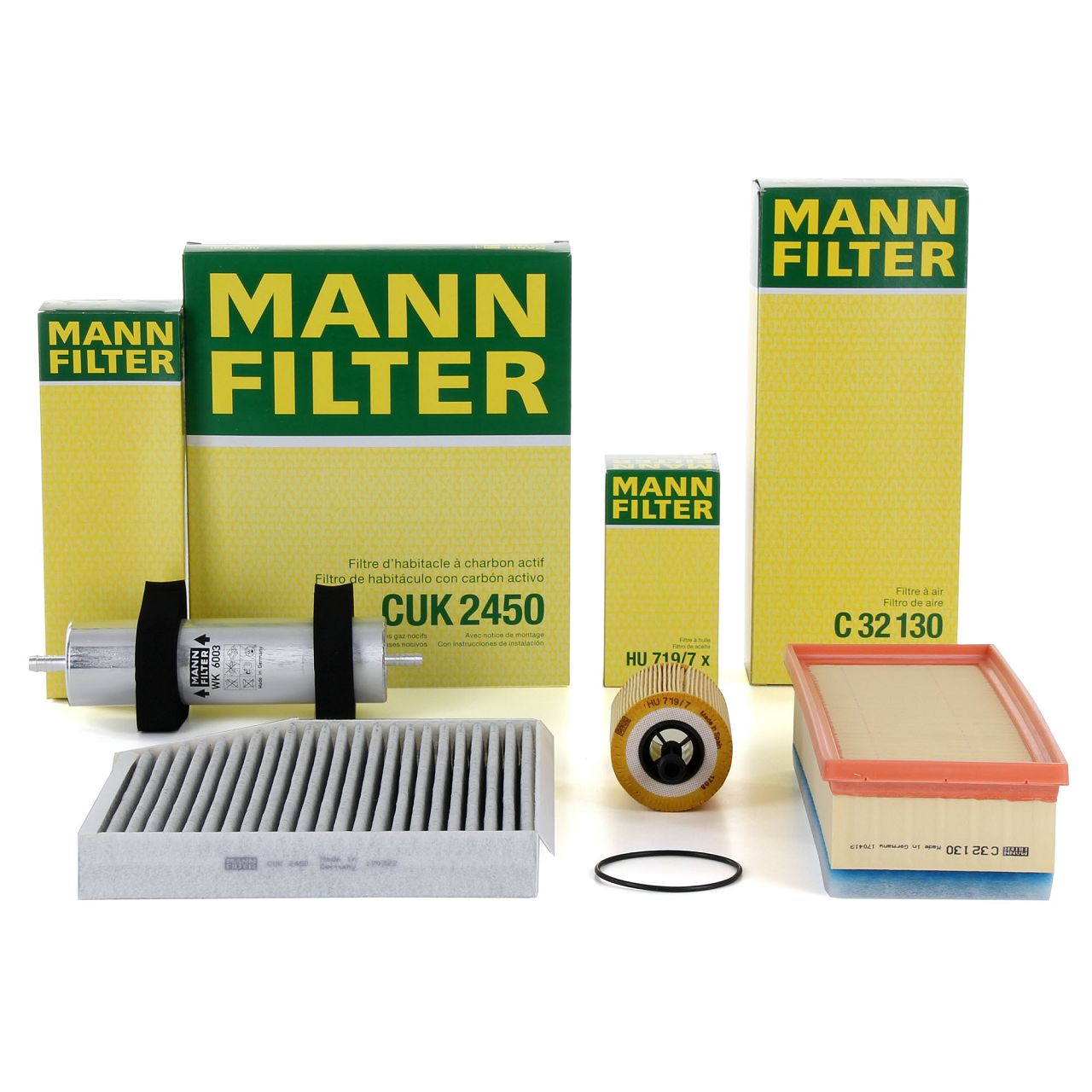 MANN Filter-Set 4-tlg f&uuml;r AUDI A4 8K B8 A5 8T 8F Q5 8RB 2.0 TDI 120-170 PS