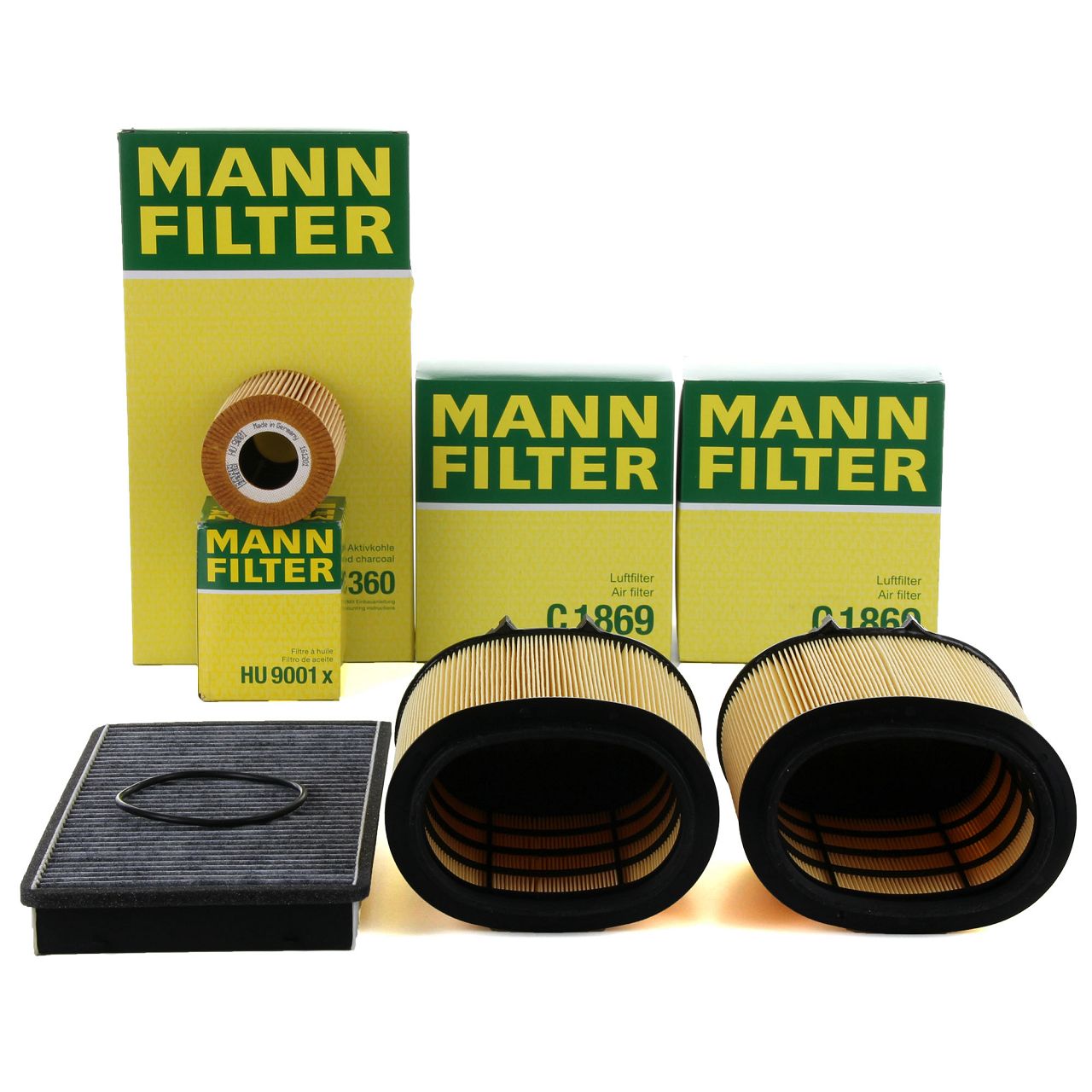 MANN Filterpaket Filterset für PORSCHE 911 (997) 3.6/3.8 Carrera 345/385/408 PS
