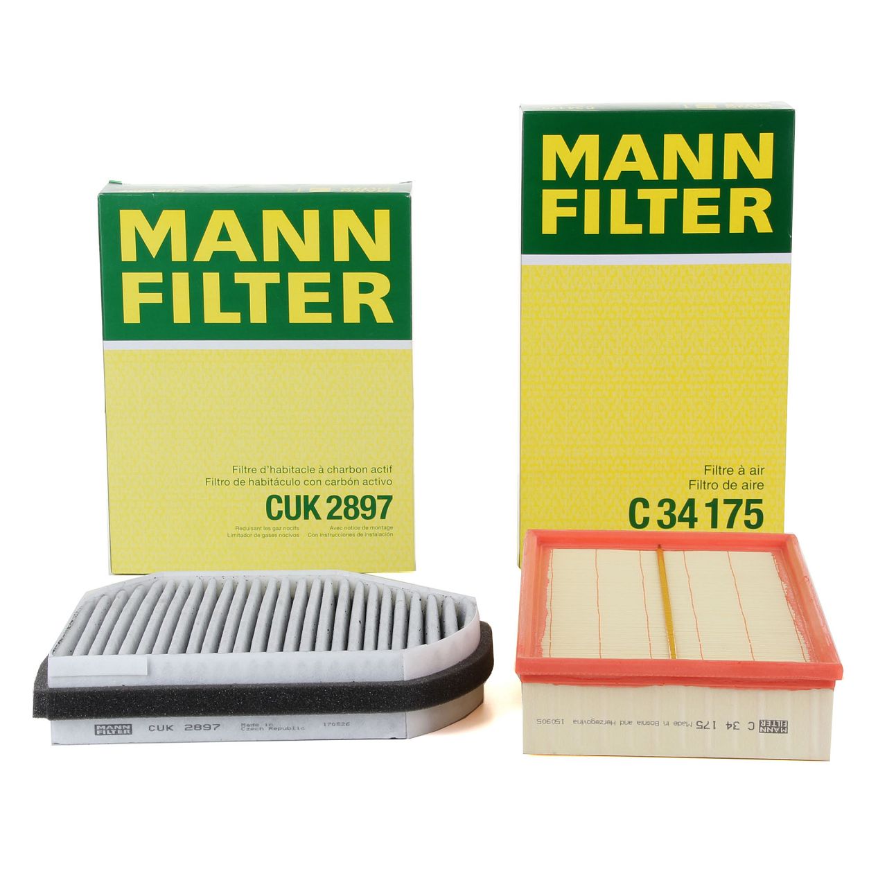 MANN Innenraum + Luftfilter MERCEDES E-Klasse W210 S210 E200/220/270/320CDI OM611/612/613