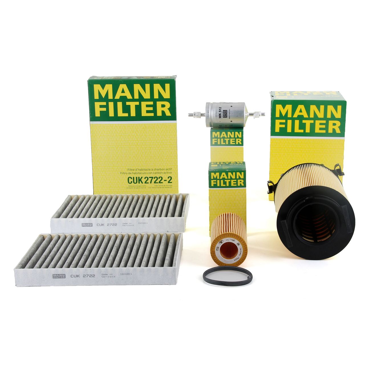 MANN Filter-Set 4-tlg VW Golf 5 / Plus Touran (1T1 1T2) AUDI A3 (8P) 2.0 FSI 150 PS