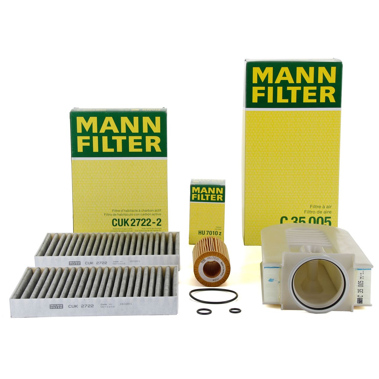 MANN Filterset Filterpaket 3-tlg MERCEDES S-Klasse W221 S250CDI 204 PS OM651
