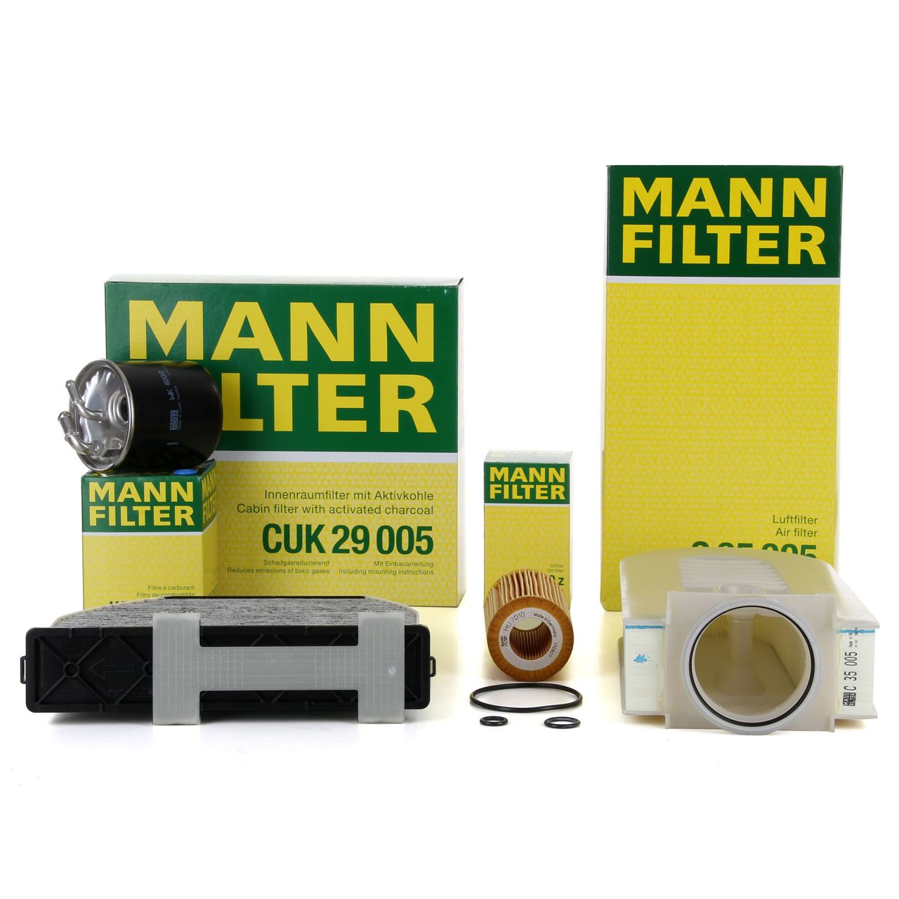 MANN Filterset 4-tlg MERCEDES W204 C250CDI W212 E200-250CDI X204 200-250CDI OM651